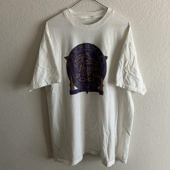 Other - Vintage 2000 Churchill Downs Breeders Cup Champions Horse Racing White Tee Sz XL